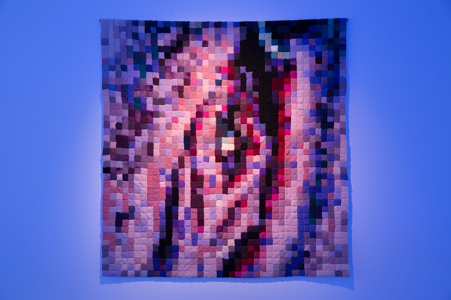 Laura Jordan, Pixelated Clitoris 2000, wool. Photo by Simon Hewson